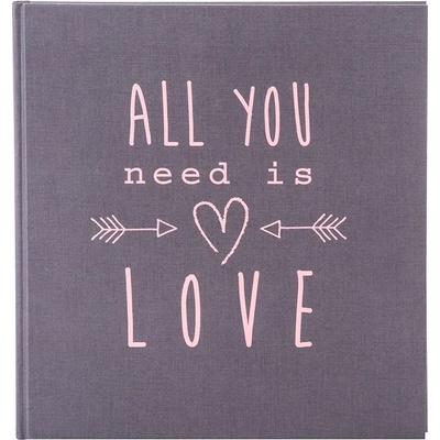 Goldbuch Фотоалбум Goldbuch - All You Need Is Love, сив, 30 x 31 cm (27085)