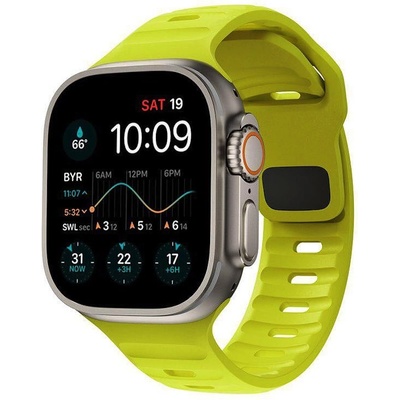 Tech-Protect Силиконова каишка за Apple Watch 42мм, 44мм, 45мм, 46мм, Ultra, Ultra 2 49мм - Tech-Protect Iconband Line Silicone Sport Band (светлозелен) (THP2016)