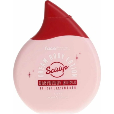 Face Facts krémové hydratačné telové mlieko s bambuckým maslom, Scuup - Raspberry Ripple Cream Body Lotion, 200ml