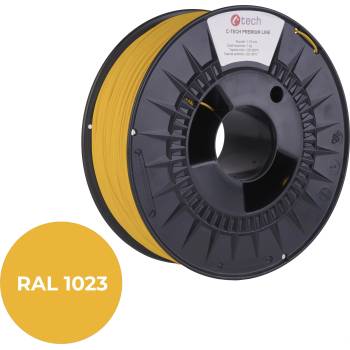 C-Tech 3DF-P-ABS1.75-1023 3D филамент, ПРЕМИУМ ЛИНИЯ, ABS, жълт цвят на движението, RAL1023, 1, 75 мм, 1кг (3DF-P-ABS1.75-1023)