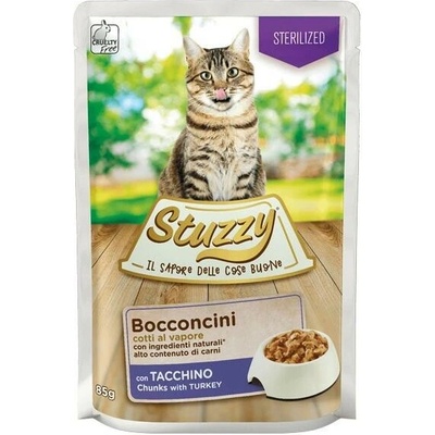 Stuzzy Cat Sterilizované kousky krůtí kousky ve šťávě 85 g