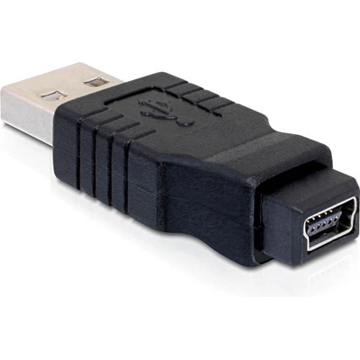 Delock Адаптер с възможност за обръщане на пола мини USB-B 5-pin женски USB-A мъжки