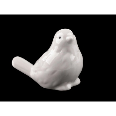Prima-obchod Porcelánový ptáček, barva bílá