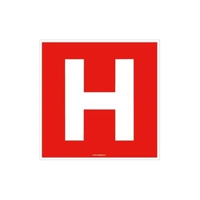 Hydrant - bezpečnostná tabuľka, plast 2 mm s dierkami 200x200 mm