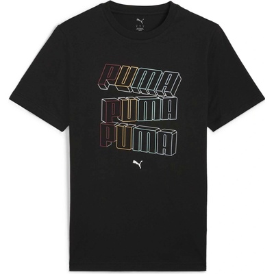 Puma Essentials Logo Lab Hog Tee čierne mix