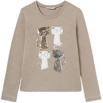 Mayoral dívčí tričko DR kočky béžová