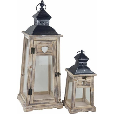 Dřevěná lucerna, S/2 D7217 – Zbozi.Blesk.cz