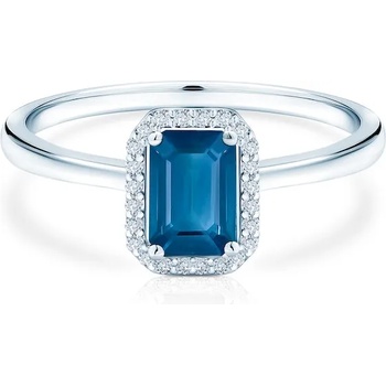 Image 1 of SAVICKI Годежен пръстен savicki: бяло злато. син сапфир