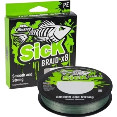 BERKLEY Splietaná šnúra SicK Braid Zelená 150 m 0,12 mm 11,2 kg