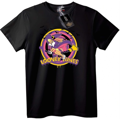 NOONEBRAND Тениска Looney Tunes Вещица Заек - 2XL, White