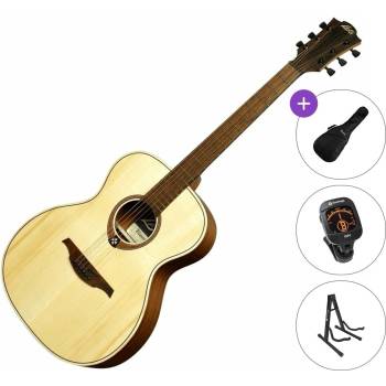 LÂG GUITARS T70A deluxe Standard SET Natural Satin Джъмбо китара