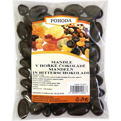 Velkoobchod Pohoda Mandle v hořké čokoládě 250 g