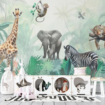 Image 1 of Art Gift Decor Детски Фототапет с животни - Малката маймунка