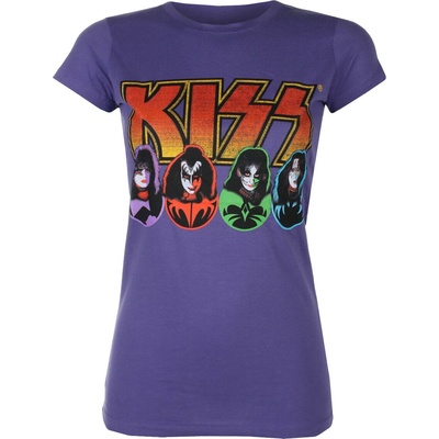 Kiss Logo, Faces & Icons Purple M Дамски Риза (KISSTS14LPU02)