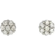 INFINITYSILVER Stříbrné náušnice FIORE 1 bílé kytičky KE3BZs