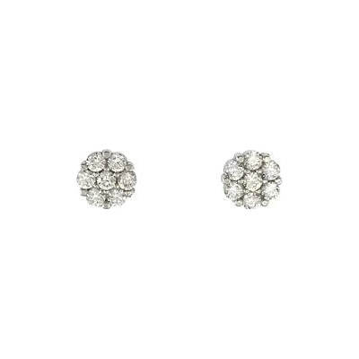 INFINITYSILVER Stříbrné náušnice FIORE 1 bílé kytičky KE3BZs