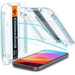 Spigen iPhone 16 SPIGEN EZ FIT HD екранен протектор стъкло 2бр 2.5D, 9H + рамка, TRANSFER AGL06903 (AGL06903)