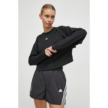 Adidas Суичър за трениране adidas Performance Power Cover Up в черно с принт IN3102 (IN3102)