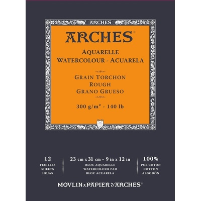 ARCHES Watercolour Rough Pad Natural White Скицник 12 31 x 23 cm 300 g (A1795102)