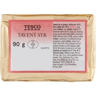 Tesco Tavený syr so šunkou 90 g