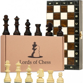 Amazinggirl Šachová súprava magnetická šachová doska 27x27 cm - Šachová súprava cestovný šach skladací so šachovými figúrkami