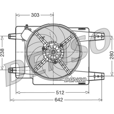 Ventilátor chladenia motora DENSO DER01011