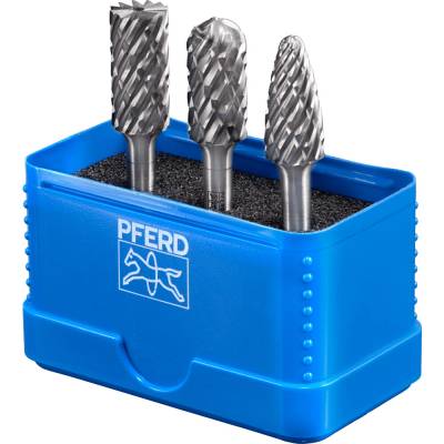 Tvrdokovová stopková fréza SET 1807 OCEĽ 3 ks | Pferd (21901807)