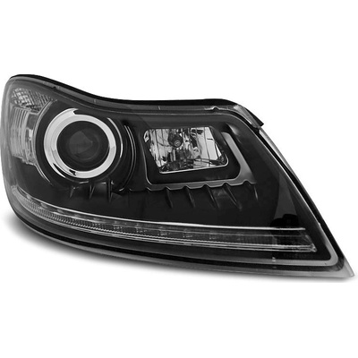 TUNING-TEC Predné svetlá, ŠKODA OCTAVIA II, 2009-2012, DAYLIGHT BLACK DRL