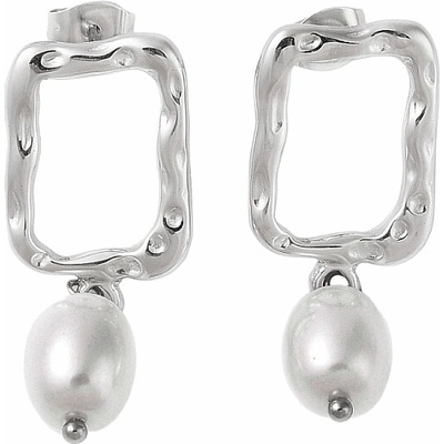 Nefertitis Dámské náušnice s perlami Pearl Frame NF64547 cca 3,5 cm