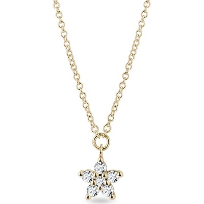Klenota Zlatý hvězda s diamanty k0739013