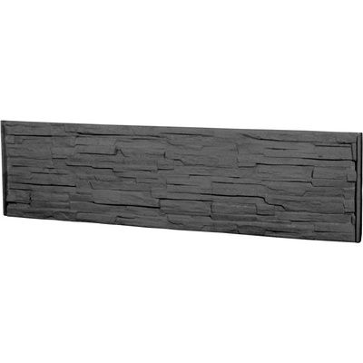 DITON Plotový systém NOVÁ TRÓJA Velikost: 185 x 5 x 50, Varianta: Nová Trója - deska základní antracitová, Povrch: natur, reliéfní