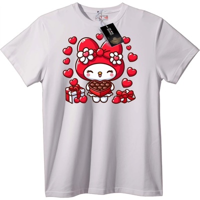 NOONEBRAND Тениска My Melody Свети Валентин Сърце - S, Black