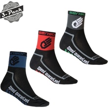 Sensor ponožky 3-PACK RACE LITE HAND čierna/červená/tm.modrá