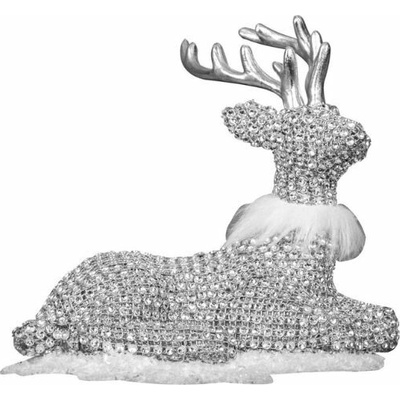 Dekorácia MagicHome Vianoce, Sob sediaci, 19x17 cm