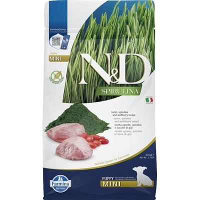N&D Spirulina Puppy Mini Grain Free Lamb and Goji 0,8 kg