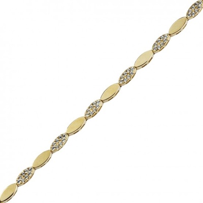 Couple Elegantní náramek Edie žluté zlato se zirkony 1440838-0-18-1