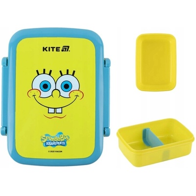 RAŇAJKOVÝ BOX S PRIEHRADKAMI DO ŠKOLY 420ml SPONGE BOB KITE Kanciastoporty