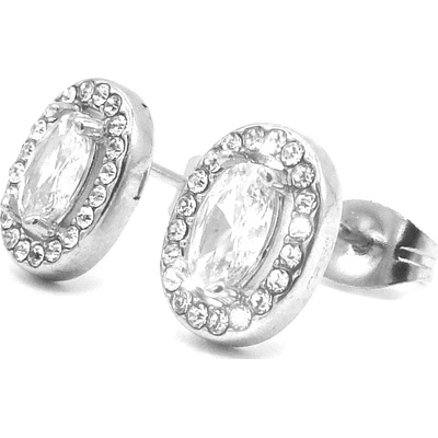Steel Jewelry Nnáušnice DÁMSKÉ BÍLÉ Chirurgická ocel NS240122