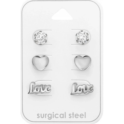 Mabell Set dámskych náušníc z chirurgickej ocele CANDY SK22145416C45