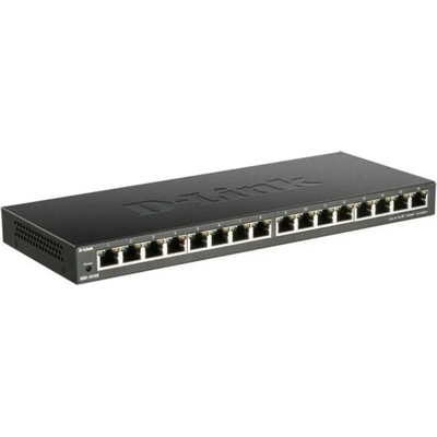 DGS-1016S-E, 16 x 10/100/1000 Mbps, 32 Gbps, 12, V 1A, 802.1p QoSm, Черен (D-LINK-DGS-1016S-E)