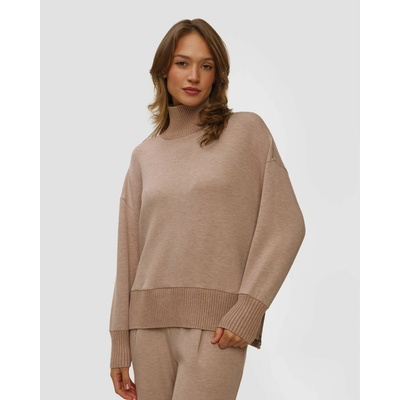 Varley Barker High Neck Sweat hnedá