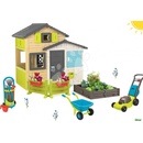 Smoby Set domček Priateľov so záhradkou Friends House Evo Playhouse s plotom a záhradným náradím