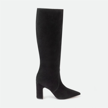 I Saw It First Обувки I Saw It First Knee-High Suede Boots Woman - Black