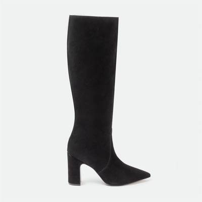 I Saw It First Обувки I Saw It First Knee-High Suede Boots Woman - Black