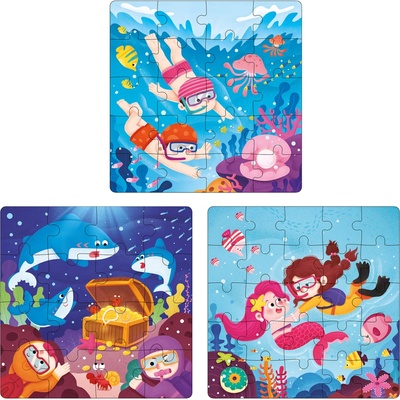 Bino Magnetické puzzle 3v1 mořský svět