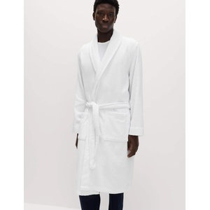 Marks & Spencer Махровия халат от чист памук Marks & Spencer бяла Marks & Spencer | Byal | МЪЖЕ | S