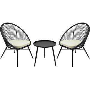 Mira-N Horecano napa Градински комплект - 2 кресла и маса polyrattan СИВ (hc-42541) (0142541)