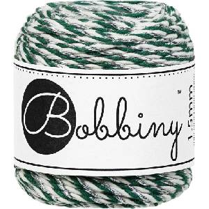 Bobbiny 3PLY Macramé Rope 1, 5 mm 35 m Holiday Silver юта (TD-E064)