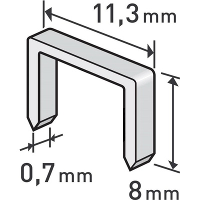 EXTOL PREMIUM 8852502 spony, balení 1000ks, 8mm, 11,3x0,52x0,70mm