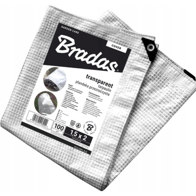 Bradas Vyztužená plachta PLC1001,5/2 100 g/m² transparentní 1,5 x 2 m – Hledejceny.cz